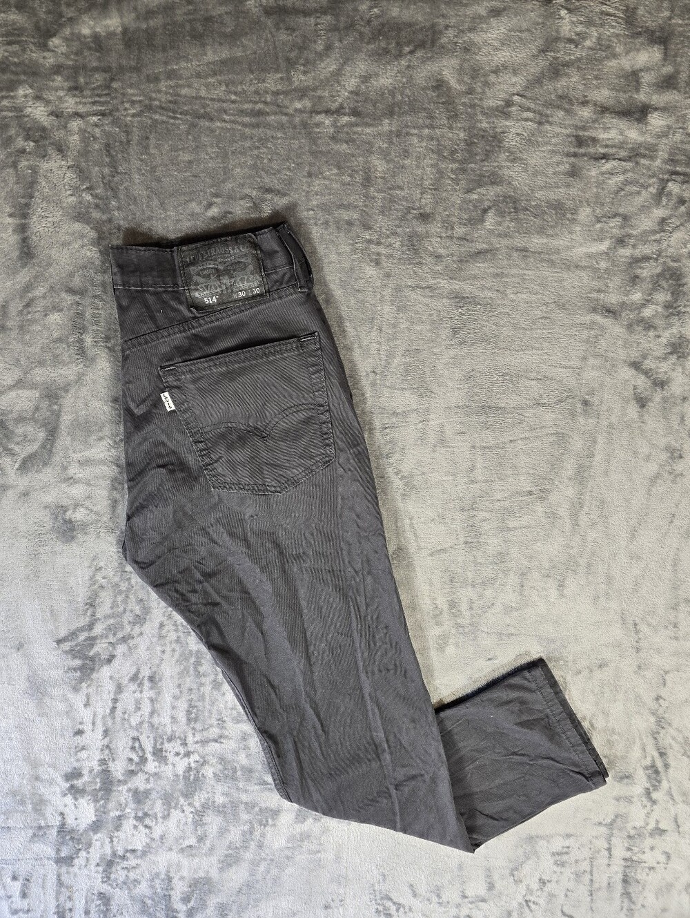 Levi's 514 Gray Denim Jeans Size 30x30 Charcoal